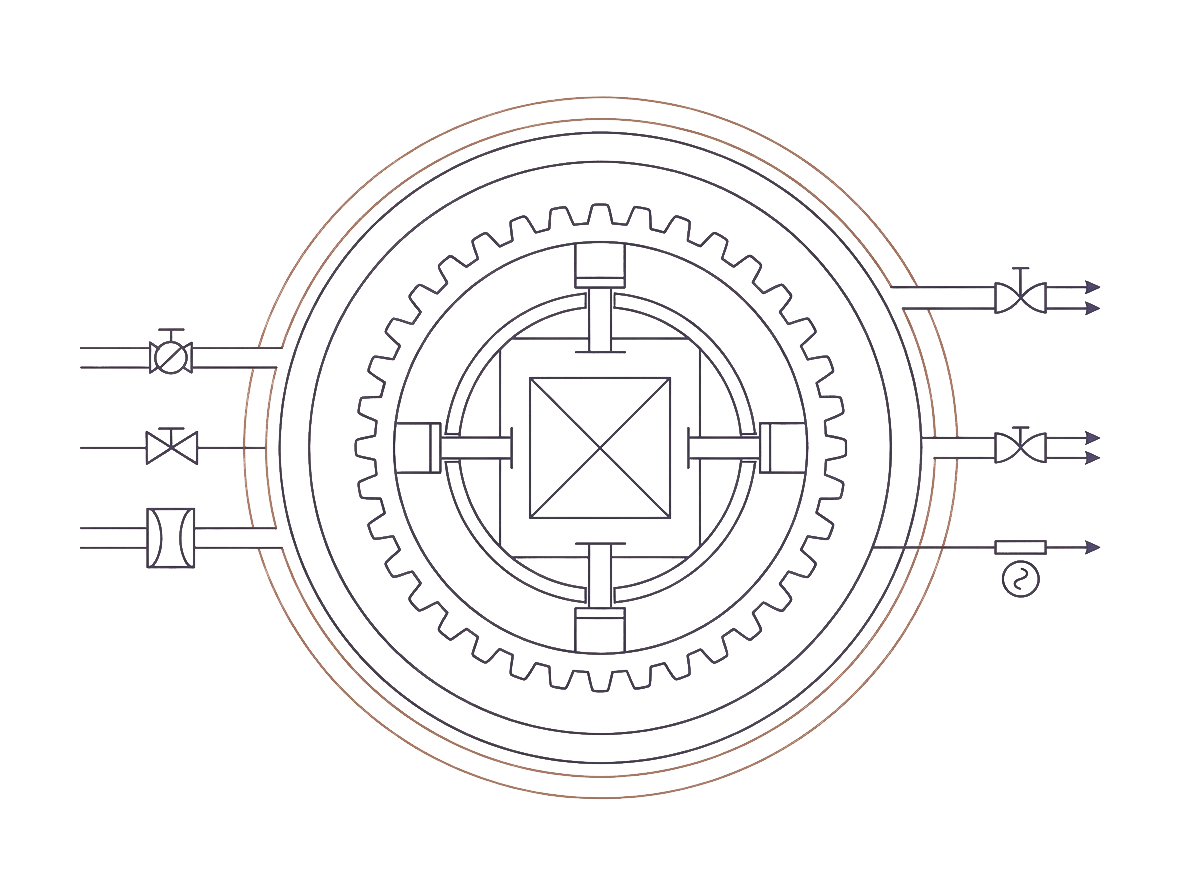 Blueprint-style illustration of Weaver's double-lock security architecture.